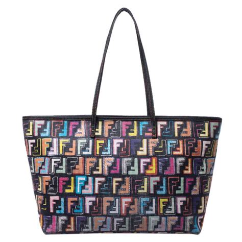 fendi zucca roll tote multicolor palazzo